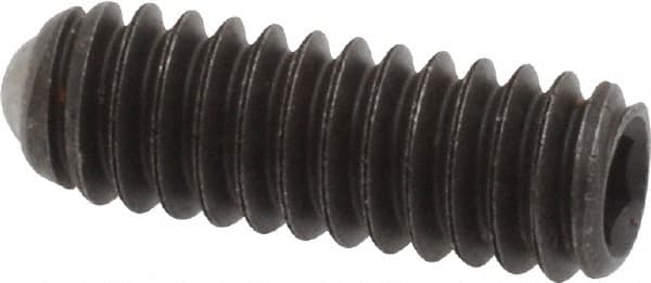 Gibraltar - 3/4" OAL, 1/4-20, Steel, Headless Rolling Ball End Clamping Screw - 0.157" Ball Diam - Exact Tooling