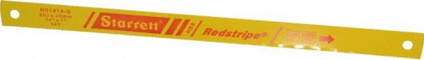 Starrett - 14" Long, 14 Teeth per Inch, High Speed Steel Power Hacksaw Blade - Toothed Edge, 1" Wide x 0.05" Thick - Exact Tooling