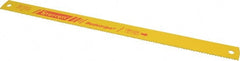 Starrett - 17" Long, 6 Teeth per Inch, High Speed Steel Power Hacksaw Blade - Toothed Edge, 1-1/4" Wide x 0.062" Thick - Exact Tooling
