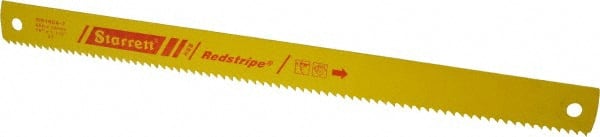 Starrett - 18" Long, 4 Teeth per Inch, High Speed Steel Power Hacksaw Blade - Toothed Edge, 1-1/2" Wide x 0.075" Thick - Exact Tooling