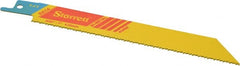 Starrett - 6" Long x 3/4" Thick, Bi-Metal Reciprocating Saw Blade - Straight Profile, 14 TPI, Toothed Edge, Universal Shank - Exact Tooling