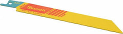 Starrett - 6" Long x 3/4" Thick, Bi-Metal Reciprocating Saw Blade - Straight Profile, 24 TPI, Toothed Edge, Universal Shank - Exact Tooling