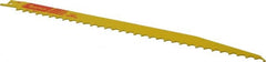 Starrett - 12" Long x 3/4" Thick, Bi-Metal Reciprocating Saw Blade - Tapered Profile, 3 TPI, Toothed Edge, Universal Shank - Exact Tooling