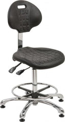 Bevco - Adjustable Chair - 18" Wide x 17-1/4" Deep, Polyurethane Seat, Black - Exact Tooling