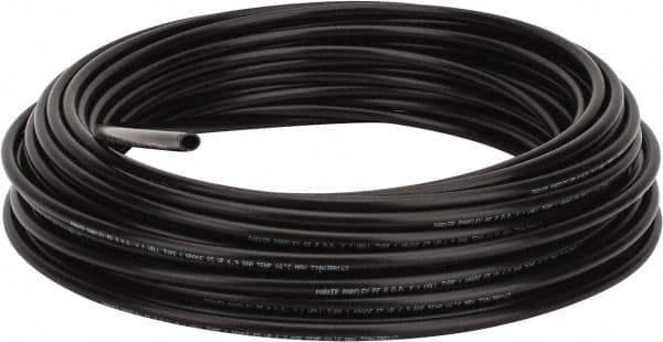 Parker - 8mm OD, 100' Long, Polyethylene Tube - Black, -80 to 150°F - Exact Tooling