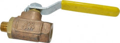 Apollo - 1/4" Pipe, Standard Port, Bronze Standard Ball Valve - 2 Piece, Inline - One Way Flow, MNPT x FNPT Ends, Lever Handle, 600 WOG, 150 WSP - Exact Tooling