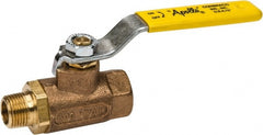 Apollo - 3/8" Pipe, Standard Port, Bronze Standard Ball Valve - 2 Piece, Inline - One Way Flow, MNPT x FNPT Ends, Lever Handle, 600 WOG, 150 WSP - Exact Tooling
