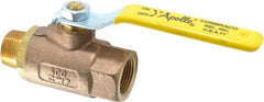 Apollo - 3/4" Pipe, Standard Port, Bronze Standard Ball Valve - 2 Piece, Inline - One Way Flow, MNPT x FNPT Ends, Lever Handle, 600 WOG, 150 WSP - Exact Tooling