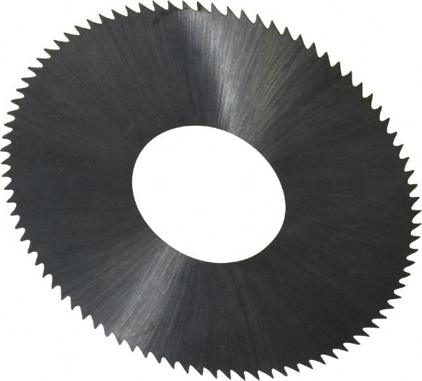 Made in USA - 1-3/4" Diam x 0.006" Blade Thickness x 5/8" Arbor Hole Diam, 90 Tooth Slitting and Slotting Saw - Arbor Connection, Right Hand, Uncoated, High Speed Steel, Concave Ground, Contains Keyway - Exact Tooling