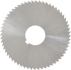 Made in USA - 2-1/4" Diam x 0.051" Blade Thickness x 5/8" Arbor Hole Diam, 60 Tooth Slitting and Slotting Saw - Arbor Connection, Right Hand, Uncoated, High Speed Steel, Concave Ground, Contains Keyway - Exact Tooling