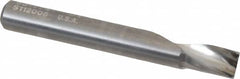 Onsrud - 1/4" Cutting Diam x 3/8" Length of Cut, 1 Flute, Upcut Spiral Router Bit - Uncoated, Right Hand Cut, Solid Carbide, 2" OAL x 1/4" Shank Diam, Single Edge, 21° Helix Angle - Exact Tooling