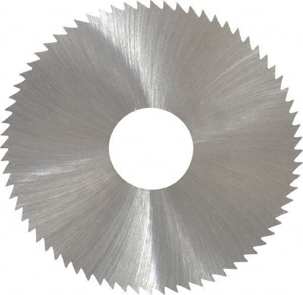 Made in USA - 2-3/4" Diam x 0.014" Blade Thickness x 3/4" Arbor Hole Diam, 72 Tooth Slitting and Slotting Saw - Arbor Connection, Right Hand, Uncoated, High Speed Steel, Concave Ground, Contains Keyway - Exact Tooling