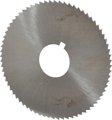 Made in USA - 2-3/4" Diam x 0.02" Blade Thickness x 3/4" Arbor Hole Diam, 72 Tooth Slitting and Slotting Saw - Arbor Connection, Right Hand, Uncoated, High Speed Steel, Concave Ground, Contains Keyway - Exact Tooling