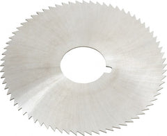 Made in USA - 2-3/4" Diam x 0.025" Blade Thickness x 3/4" Arbor Hole Diam, 72 Tooth Slitting and Slotting Saw - Arbor Connection, Right Hand, Uncoated, High Speed Steel, Concave Ground, Contains Keyway - Exact Tooling