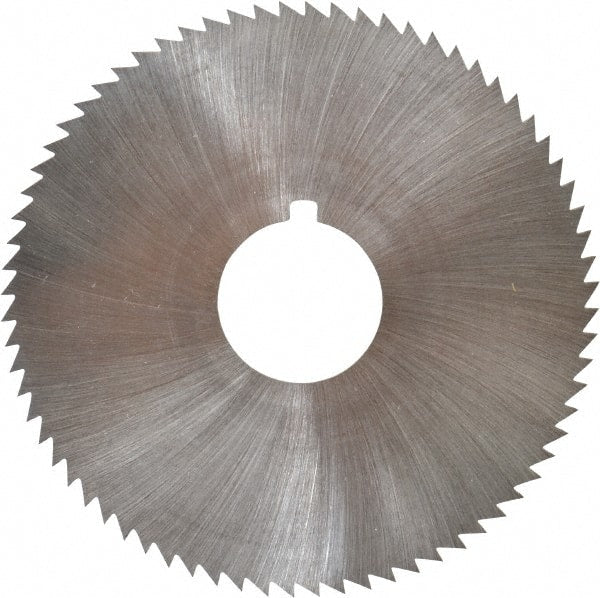 Made in USA - 2-3/4" Diam x 0.028" Blade Thickness x 3/4" Arbor Hole Diam, 72 Tooth Slitting and Slotting Saw - Arbor Connection, Right Hand, Uncoated, High Speed Steel, Concave Ground, Contains Keyway - Exact Tooling