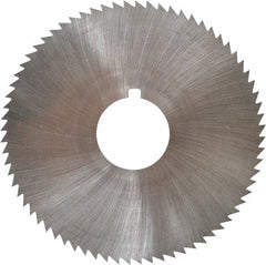 Made in USA - 2-3/4" Diam x 0.028" Blade Thickness x 3/4" Arbor Hole Diam, 72 Tooth Slitting and Slotting Saw - Arbor Connection, Right Hand, Uncoated, High Speed Steel, Concave Ground, Contains Keyway - Exact Tooling