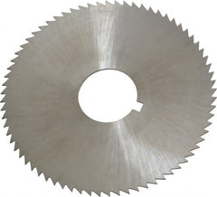 Made in USA - 2-3/4" Diam x 0.032" Blade Thickness x 3/4" Arbor Hole Diam, 72 Tooth Slitting and Slotting Saw - Arbor Connection, Right Hand, Uncoated, High Speed Steel, Concave Ground, Contains Keyway - Exact Tooling
