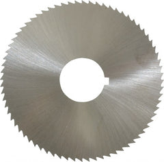 Made in USA - 2-3/4" Diam x 0.036" Blade Thickness x 3/4" Arbor Hole Diam, 72 Tooth Slitting and Slotting Saw - Arbor Connection, Right Hand, Uncoated, High Speed Steel, Concave Ground, Contains Keyway - Exact Tooling