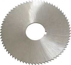 Made in USA - 2-3/4" Diam x 0.064" Blade Thickness x 3/4" Arbor Hole Diam, 72 Tooth Slitting and Slotting Saw - Arbor Connection, Right Hand, Uncoated, High Speed Steel, Concave Ground, Contains Keyway - Exact Tooling