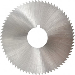Made in USA - 2-3/4" Diam x 0.072" Blade Thickness x 3/4" Arbor Hole Diam, 72 Tooth Slitting and Slotting Saw - Arbor Connection, Right Hand, Uncoated, High Speed Steel, Concave Ground, Contains Keyway - Exact Tooling