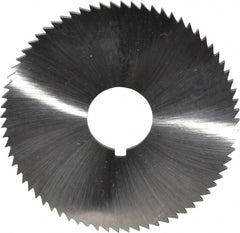 Made in USA - 2-3/4" Diam x 0.081" Blade Thickness x 3/4" Arbor Hole Diam, 72 Tooth Slitting and Slotting Saw - Arbor Connection, Right Hand, Uncoated, High Speed Steel, Concave Ground, Contains Keyway - Exact Tooling