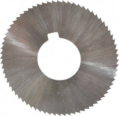 Made in USA - 2-3/4" Diam x 0.012" Blade Thickness x 1" Arbor Hole Diam, 72 Tooth Slitting and Slotting Saw - Arbor Connection, Right Hand, Uncoated, High Speed Steel, Concave Ground, Contains Keyway - Exact Tooling