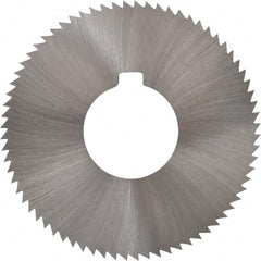 Made in USA - 2-3/4" Diam x 0.032" Blade Thickness x 1" Arbor Hole Diam, 72 Tooth Slitting and Slotting Saw - Arbor Connection, Right Hand, Uncoated, High Speed Steel, Concave Ground, Contains Keyway - Exact Tooling