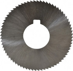 Made in USA - 2-3/4" Diam x 0.051" Blade Thickness x 1" Arbor Hole Diam, 72 Tooth Slitting and Slotting Saw - Arbor Connection, Right Hand, Uncoated, High Speed Steel, Concave Ground, Contains Keyway - Exact Tooling