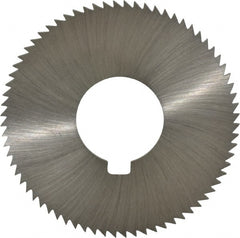 Made in USA - 2-3/4" Diam x 0.091" Blade Thickness x 1" Arbor Hole Diam, 72 Tooth Slitting and Slotting Saw - Arbor Connection, Right Hand, Uncoated, High Speed Steel, Concave Ground, Contains Keyway - Exact Tooling