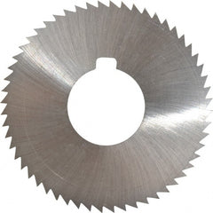 Made in USA - 2-3/4" Diam x 0.028" Blade Thickness x 1" Arbor Hole Diam, 56 Tooth Slitting and Slotting Saw - Arbor Connection, Right Hand, Uncoated, High Speed Steel, Concave Ground, Contains Keyway - Exact Tooling
