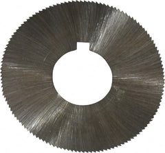 Made in USA - 1-3/4" Diam x 0.006" Blade Thickness x 5/8" Arbor Hole Diam, 132 Tooth Slitting and Slotting Saw - Arbor Connection, Right Hand, Uncoated, High Speed Steel, Concave Ground, Contains Keyway - Exact Tooling