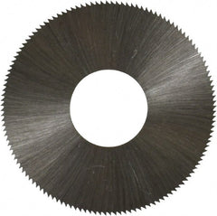 Made in USA - 1-3/4" Diam x 0.012" Blade Thickness x 5/8" Arbor Hole Diam, 132 Tooth Slitting and Slotting Saw - Arbor Connection, Right Hand, Uncoated, High Speed Steel, Concave Ground, Contains Keyway - Exact Tooling