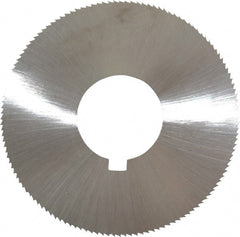 Made in USA - 1-3/4" Diam x 0.014" Blade Thickness x 5/8" Arbor Hole Diam, 132 Tooth Slitting and Slotting Saw - Arbor Connection, Right Hand, Uncoated, High Speed Steel, Concave Ground, Contains Keyway - Exact Tooling