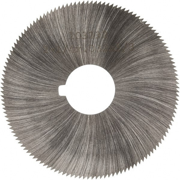 Made in USA - 2-1/4" Diam x 0.032" Blade Thickness x 5/8" Arbor Hole Diam, 132 Tooth Slitting and Slotting Saw - Arbor Connection, Right Hand, Uncoated, High Speed Steel, Concave Ground, Contains Keyway - Exact Tooling
