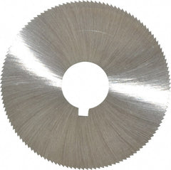 Made in USA - 2-1/4" Diam x 0.051" Blade Thickness x 5/8" Arbor Hole Diam, 132 Tooth Slitting and Slotting Saw - Arbor Connection, Right Hand, Uncoated, High Speed Steel, Concave Ground, Contains Keyway - Exact Tooling