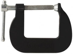 Gibraltar - Light-Duty 1-1/2" Max Opening, 1-1/2" Throat Depth, Cast Iron Standard C-Clamp - 850 Lb Capacity, 0" Min Opening, Standard Throat Depth - Exact Tooling