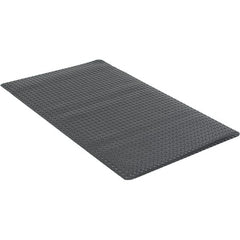Wearwell - 5' Long x 3' Wide, Dry Environment, Anti-Fatigue Matting - Black, Vinyl with Urethane Sponge Base, Beveled on 4 Sides - Exact Tooling