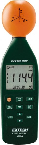 Extech - 8 Ghz Max, LCD Display, RF and EMF Meter - 9V Power Supply - Exact Tooling
