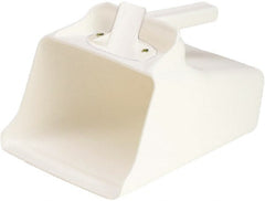 Remco - 128 oz White Polypropylene Flat Bottom Scoop - 8.7" Wide x 7.3" Deep Bowl, 11" OAL - Exact Tooling