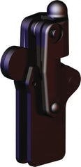 De-Sta-Co - 2,473 Lb Holding Capacity, Vertical Handle, Manual Hold Down Toggle Clamp - 200° Bar Opening, Weldable Base, Oxide Finish, Forged Alloy Steel - Exact Tooling