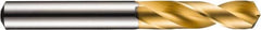 DORMER - 6.7mm 130° Spiral Flute Solid Carbide Screw Machine Drill Bit - TiN Finish, Right Hand Cut, 31mm Flute Length, 70mm OAL, CDX Point, Straight Shank - Exact Tooling