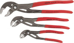 Knipex - 3 Piece Pipe Wrench & Water Pump Plier Set - Comes in Plastic Deep-Drawn Packaging - Exact Tooling