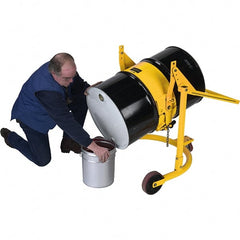 Wesco Industrial Products - 800 Lb Load Capacity, 55 Gal Drum Truck - 35" Wide x 65-1/2" High, 3 Steel Wheels - Exact Tooling