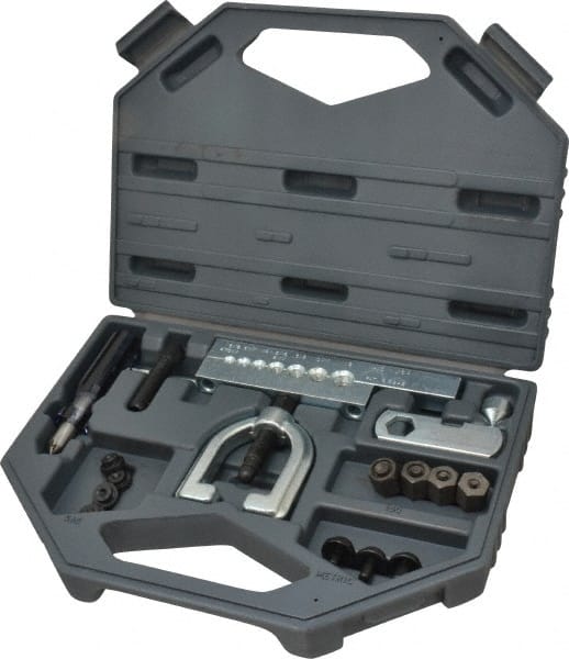 Proto - 17 Piece Automotive Combination Flaring Tool Kit - Adapters, O-ring, Cone, Pusher Screws, Bars, Yoke, Wrench, Countersink Tool, Bolt - Exact Tooling
