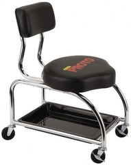 Proto - 500 Lb Capacity, 4 Wheel Heavy-Duty Tool Trolley - Chrome Steel, 9-1/2" Long x 18" High x 6" Wide - Exact Tooling