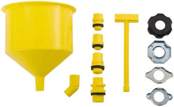 Proto - 1 Qt Capacity Plastic Funnel - Straight Spout, Yellow - Exact Tooling