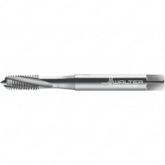 Walter-Prototyp - #8-36 DIN 2184-1 3 Flute 3B Semi-Bottoming Spiral Flute Tap - High Speed Steel, Uncoated, 64.73mm OAL, Right Hand Flute, Right Hand Thread, 3.430, Series 23400 - Exact Tooling