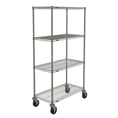 Metro - Carts; Type: Wire ; Load Capacity (Lb.): 600.000 ; Number of Shelves: 4 ; Width (Inch): 20-3/16 ; Length (Inch): 38 ; Height (Inch): 67-7/8 - Exact Tooling