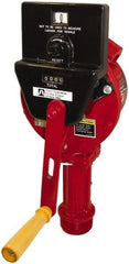 Tuthill - 3/4" Outlet, Cast Aluminum Hand Operated Rotary Pump - 12.8 oz per Stroke, 24" OAL, For Gasoline, Diesel Fuel, Lightweight Oil & Kerosene - Exact Tooling