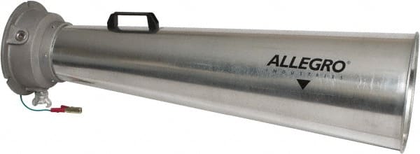 Allegro - 44-1/4 Inch Long, Galvanized Steel Venturi Style Pneumatic Blowers - 1 Inch NPT, 11-1/4 Inch Base Diameter, 12-1/2 Inch Face Diameter - Exact Tooling
